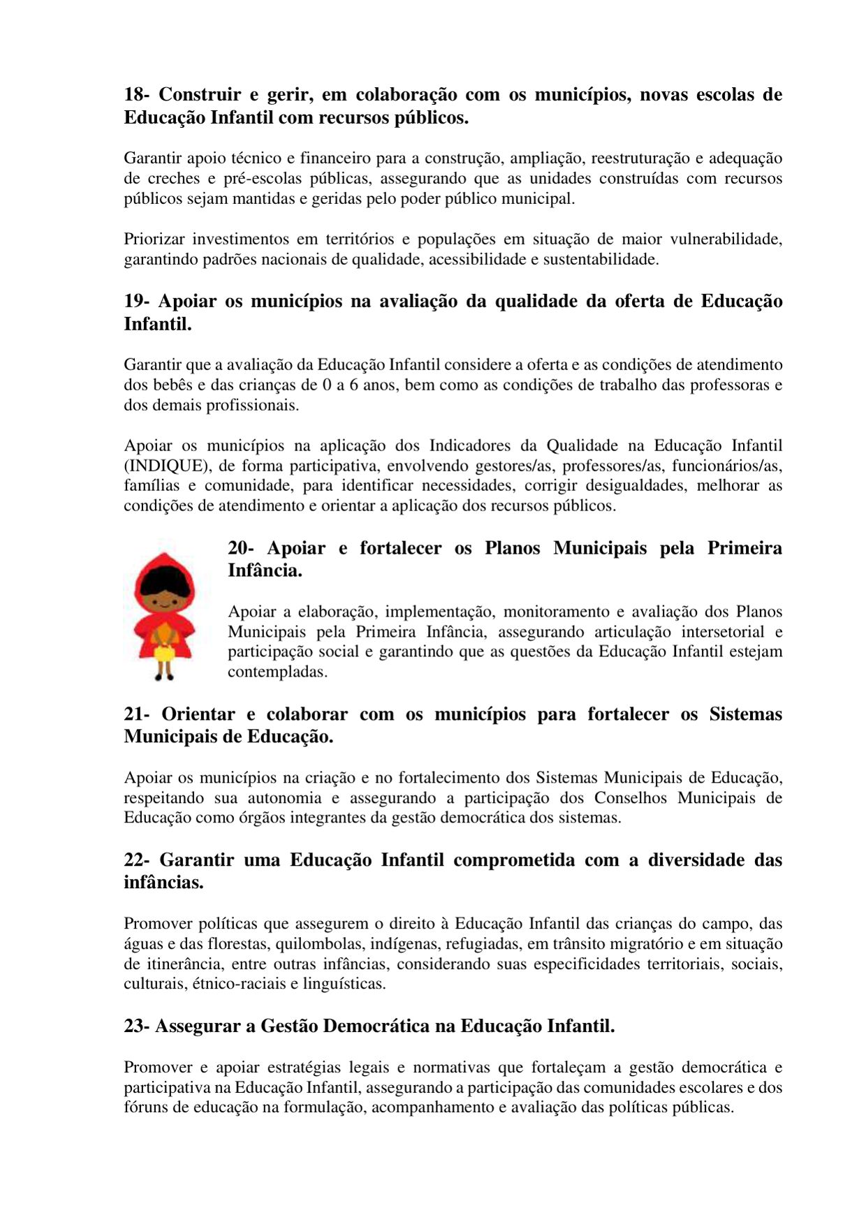 Carta de compromisso com as infâncias e a educação infantil — página 6 de 8