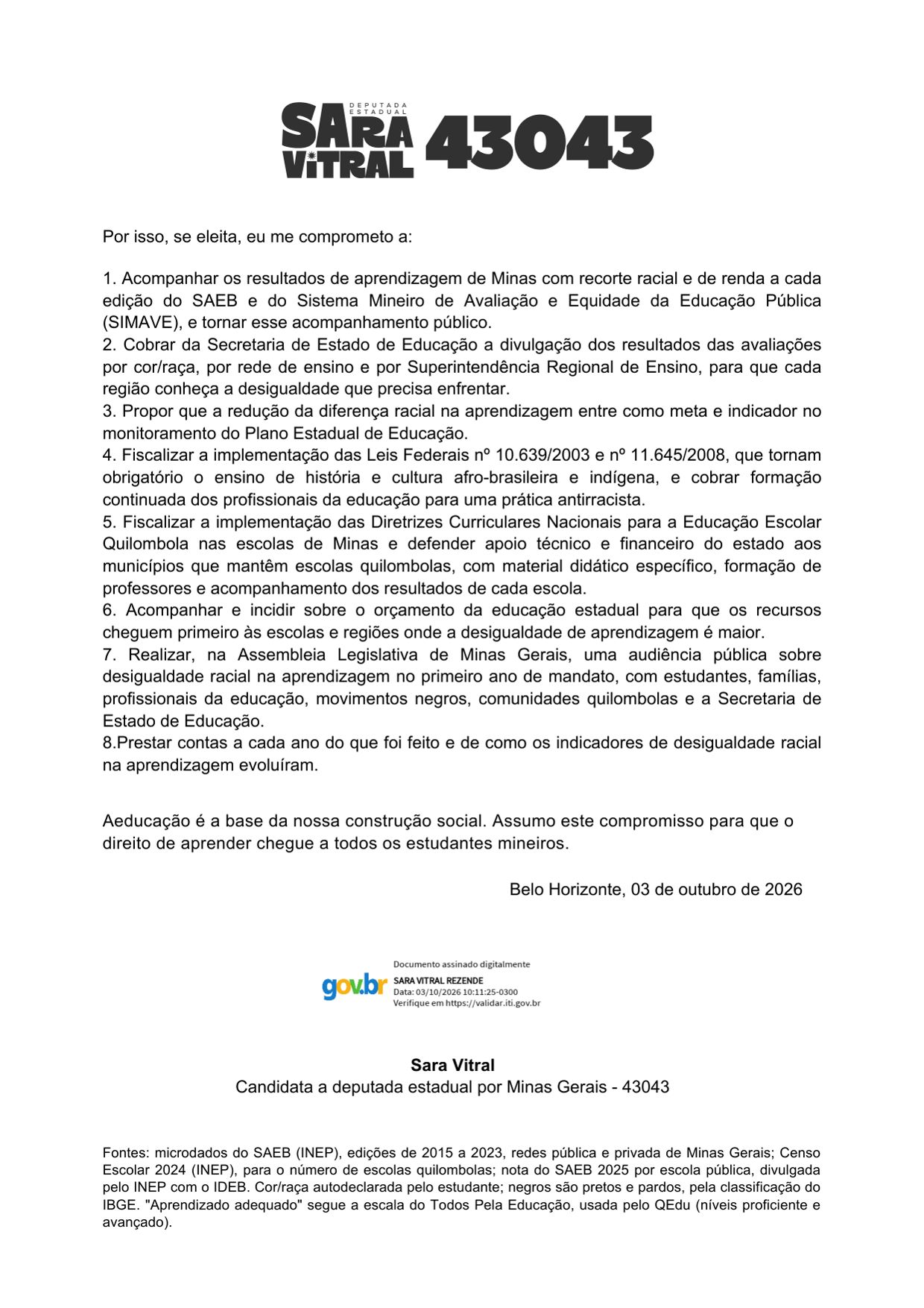 Carta compromisso com a equidade racial na educação — página 2 de 2